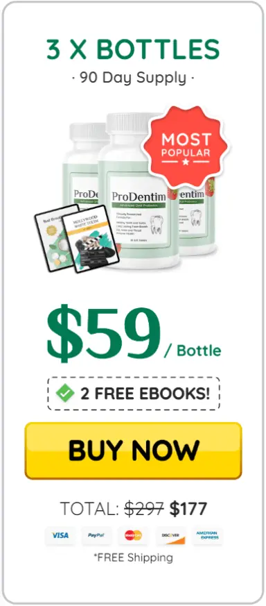 ProDentim 3 bottle 90 days supply